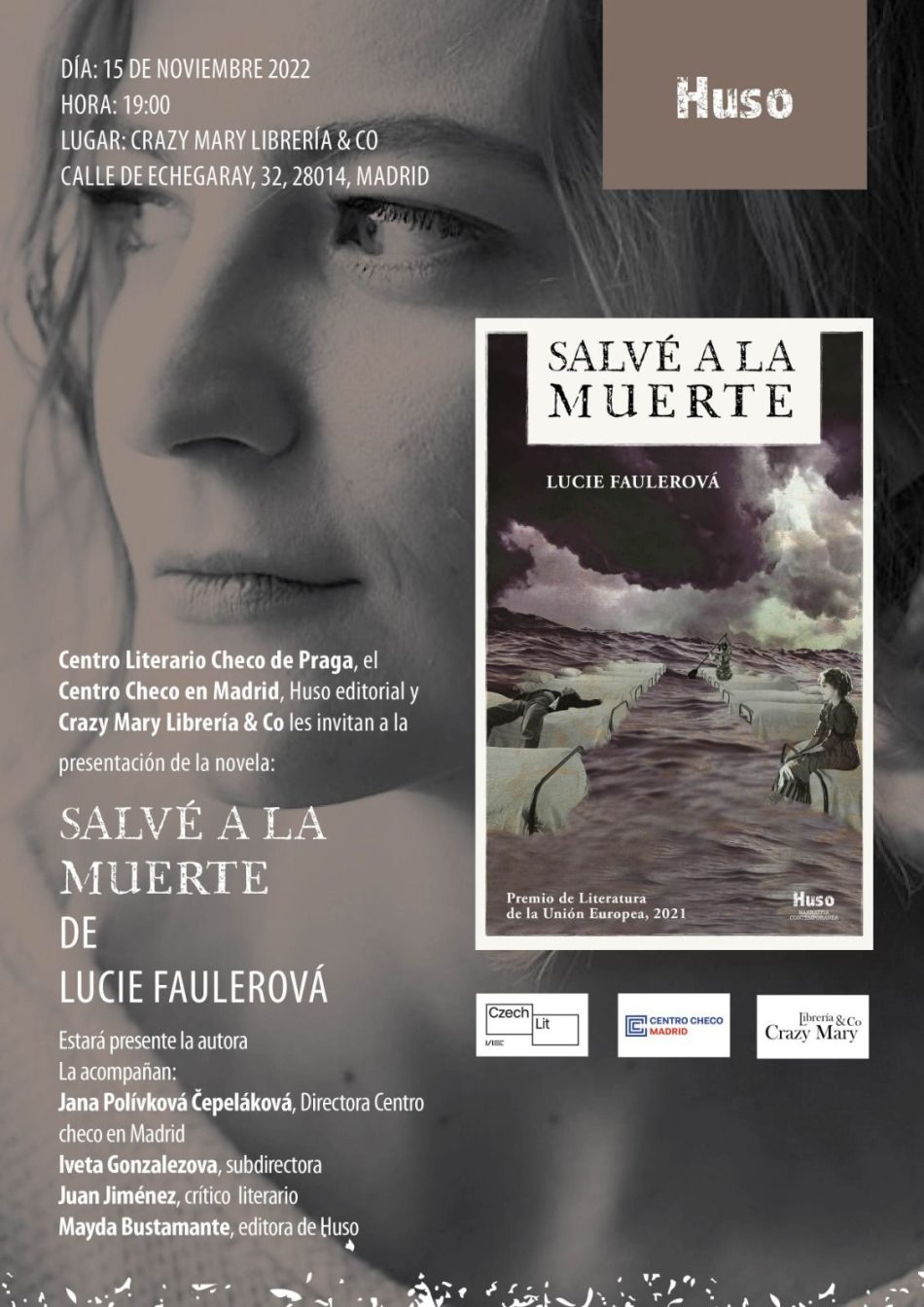 La escritora checa Lucie Faulerová se presentará en Madrid el martes 15 de noviembre con su novela “Salvé a la muerte”