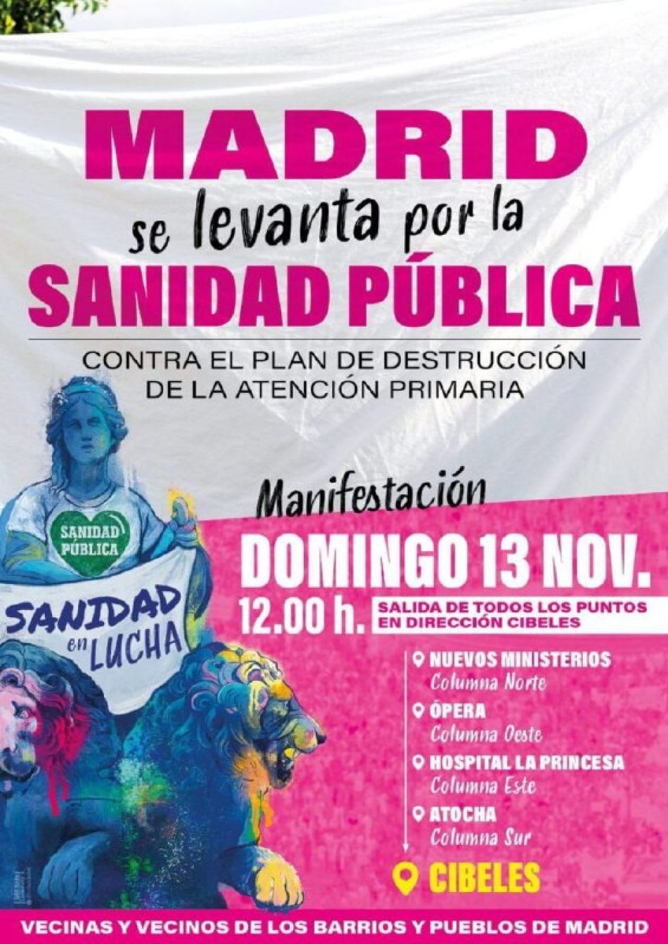 Doble convocatoria en defensa de la Atención Primaria y contra el cierre de los SUAP, en Carabanchel y en el centro de Madrid