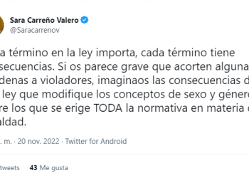 Marea Arcoíris exige a Concha Andreu, el cese inmediato de Sara Carreño