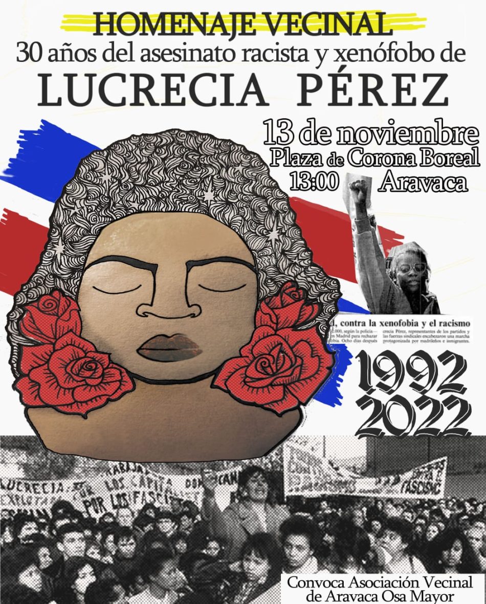 Acto vecinal en memoria de Lucrecia Pérez en el 30º aniversario del crimen racista