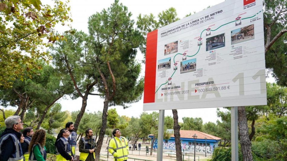 Más de 800 árboles sanos van a ser talados por las obras de la Línea 11 de Metro de Madrid