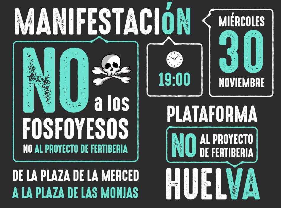 Verdes EQUO Andalucía apoya la manifestación convocada contra el proyecto de Fertiberia