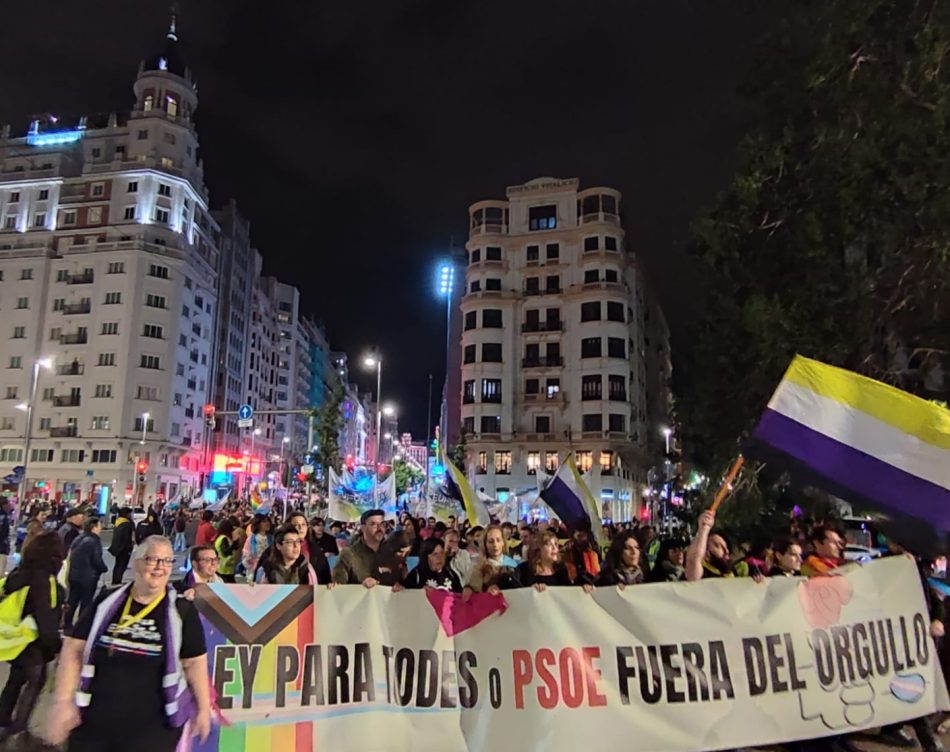 Colectivos trans y de familias indignados ante la amenaza del PSOE de tirar atrás la Ley Trans