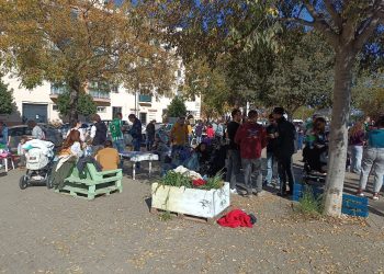 Encuentro vecinal y ocupación del espacio para reivindicar la mejora de una Plaza en Santa Justa