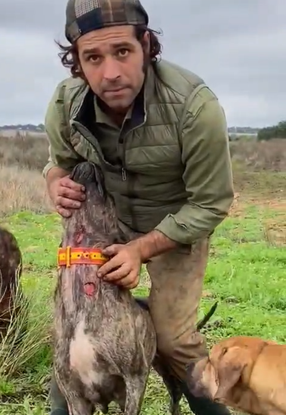 Otro cazador protagoniza una nueva polémica mostrando con orgullo las heridas de sus perros