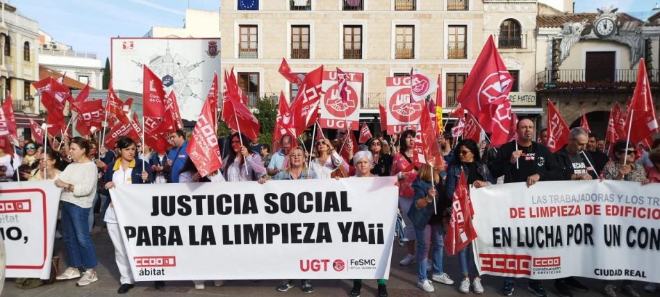 CCOO y UGT instan mediación previa a huelga en la Limpieza de Edificios y Locales de Toledo, Ciudad Real, Cuenca y Guadalajara