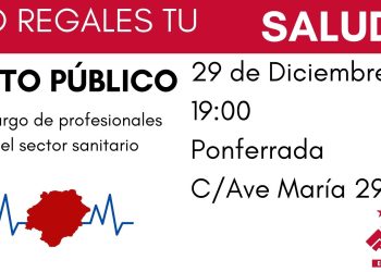 Profesionales sanitarios participan en el acto “No regales tu salud” organizado por el PCE el 29-D