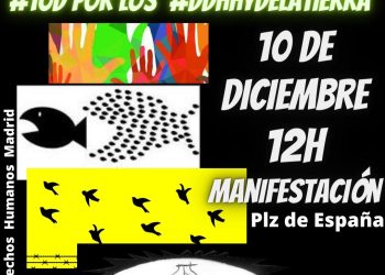 Manifestación con motivo del 10 de diciembre, día Internacional de los “Derechos Humanos y de la Tierra”