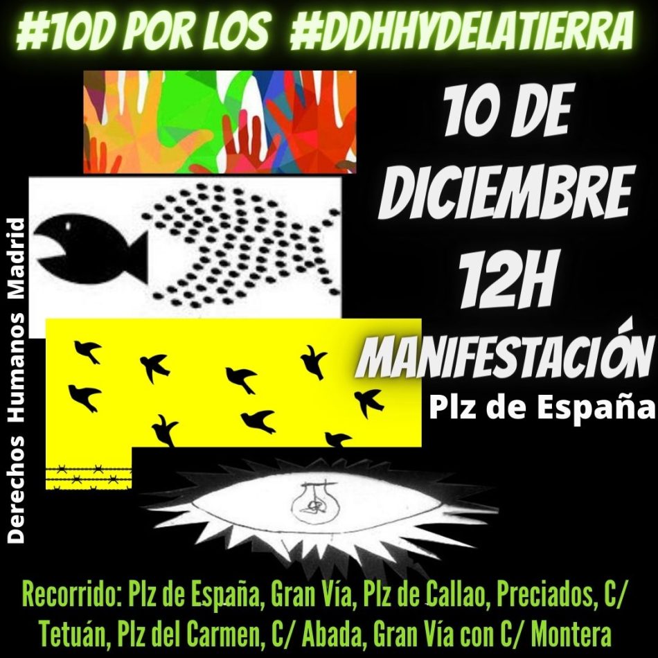 Manifestación con motivo del 10 de diciembre, día Internacional de los “Derechos Humanos y de la Tierra”