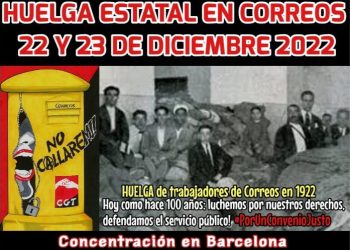 Concentración Barcelona: «La CGT le arma el belén a Correos»