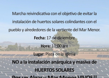 Marcha por El Algar y Mar Menor Vivos el 17 de diciembre