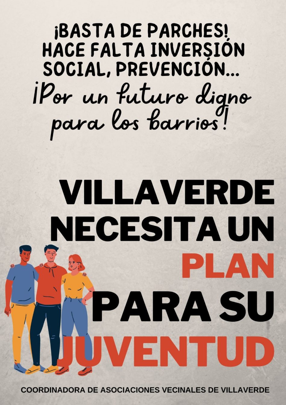 Asociaciones vecinales de Villaverde (Madrid) piden un Plan Especial para la Juventud que acabe con las bandas juveniles violentas y la crisis social