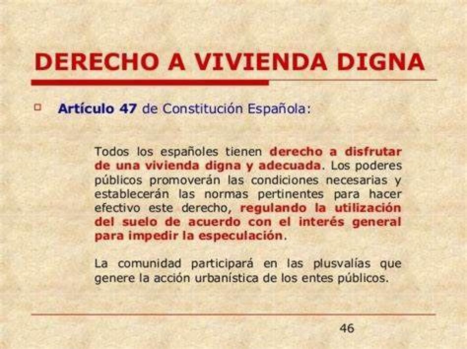 En el 44º Aniversario de la Constitución, la PAH exige derecho a la vivienda