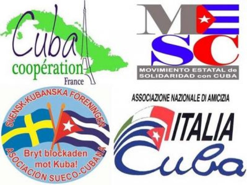 Cuatro grandes organizaciones de solidaridad con Cuba piden a la Unión Europea acciones contra el bloqueo de EEUU 