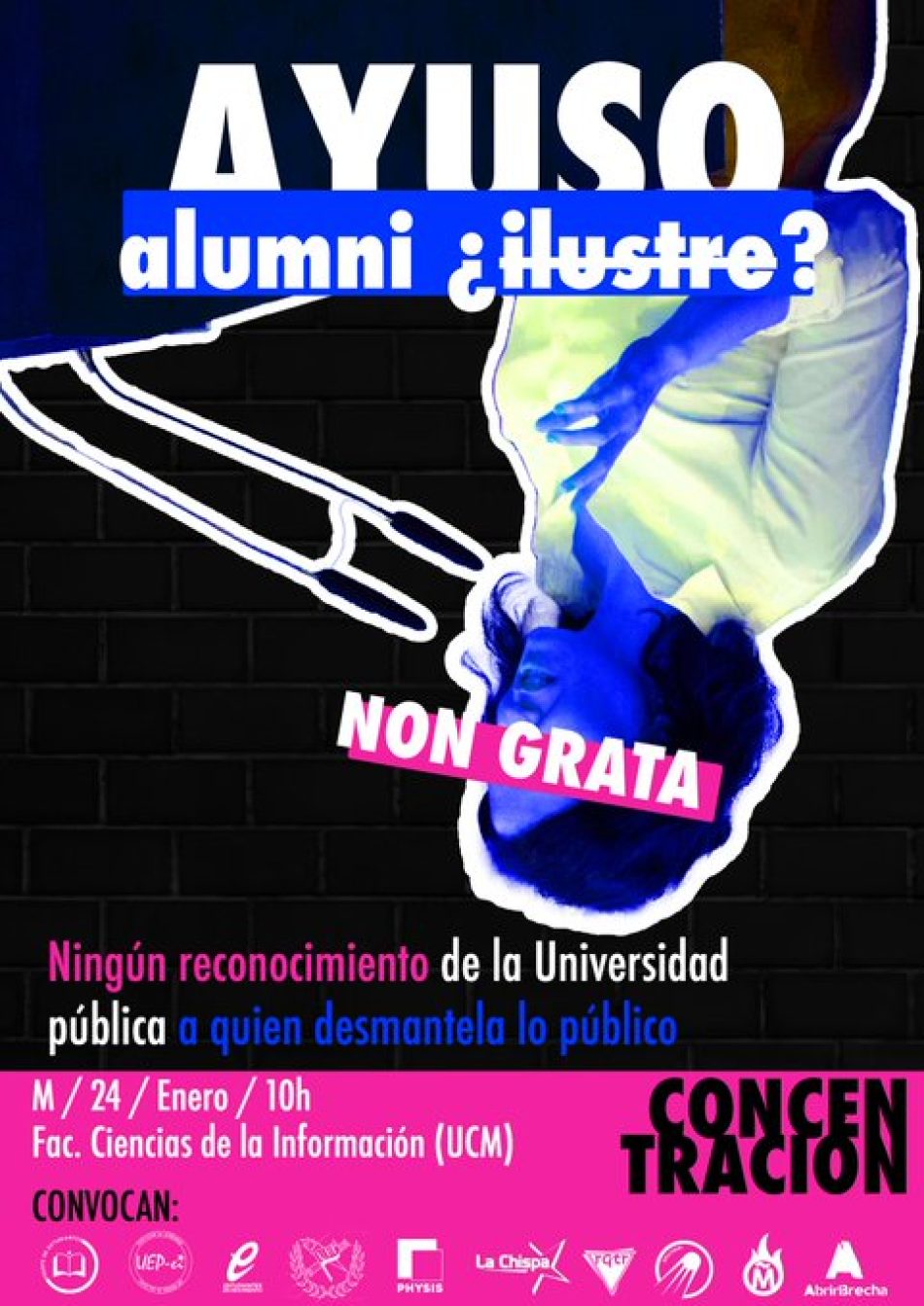 Jóvenes IU Madrid rechaza el nombramiento unilateral de Ayuso como “Alumni ilustre” en la UCM