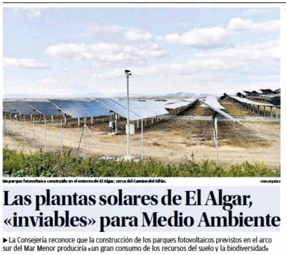 Los parques fotovoltaicos proyectados en El Algar son invalidados: «Ganamos la batalla, pero no la guerra»