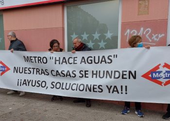 La FRAVM llama a manifestarse este domingo junto a las familias afectadas por los derribos de la línea 7B de Metro