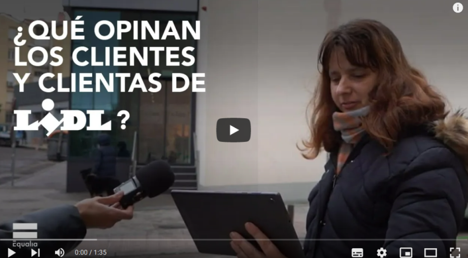 Equalia ONG publica un vídeo de personas consumidoras indignadas ante las imágenes de maltrato animal vinculadas con un proveedor de Lidl en España