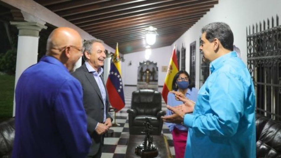 Presidente de Venezuela dialoga con Rodríguez Zapatero