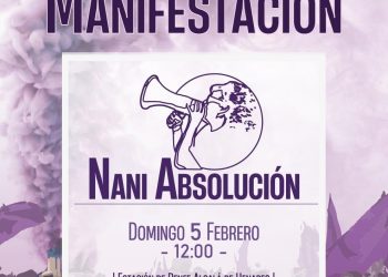 Manifestación en Alcalá de Henares el 5 de febrero en apoyo a la activista por el derecho a vivienda Nani Martínez