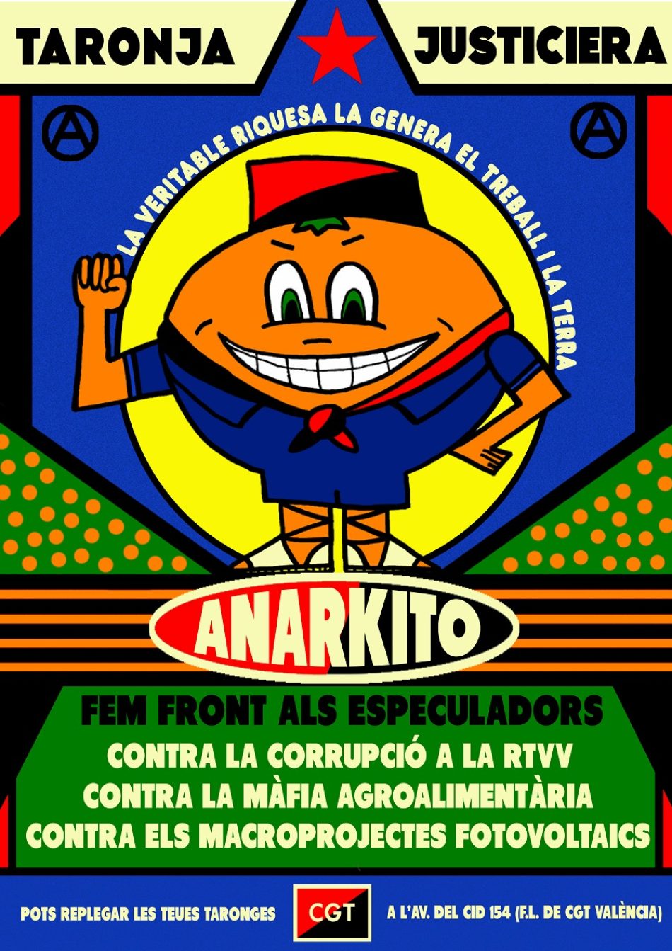 CGT inicia la campaña la “naranja justiciera” para denunciar la corrupción política y empresarial del sector agroalimentario y energético