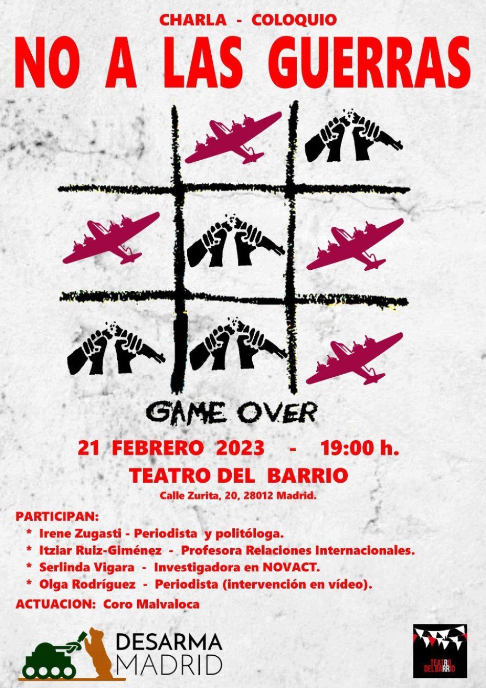 Un ciclo de teatro contra la guerra a las puertas del aniversario de la guerra en Ucrania