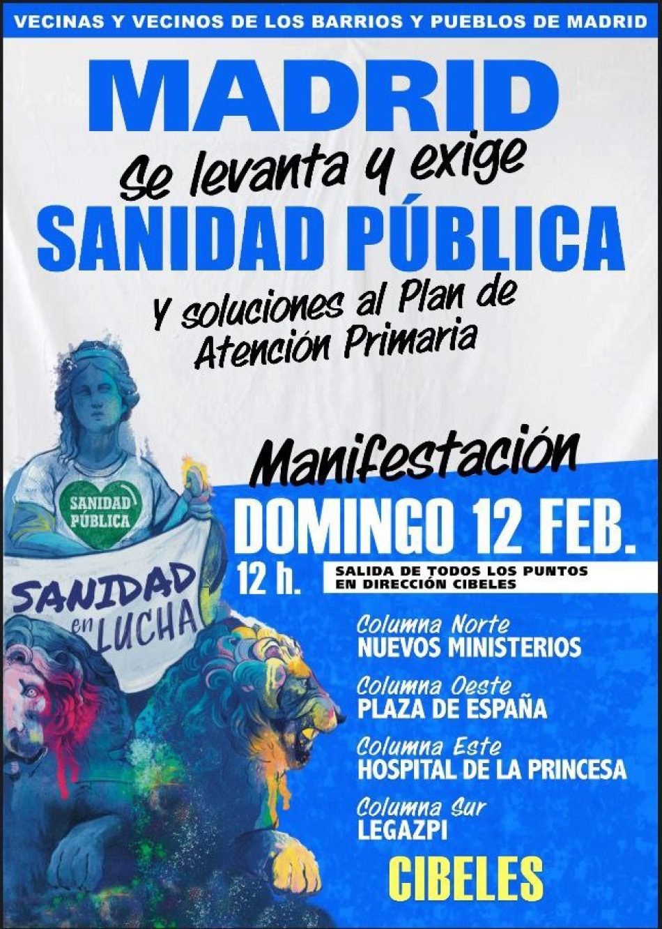 «El 12 de febrero, desbordemos Madrid en defensa de la Atención Primaria y la Sanidad Pública»