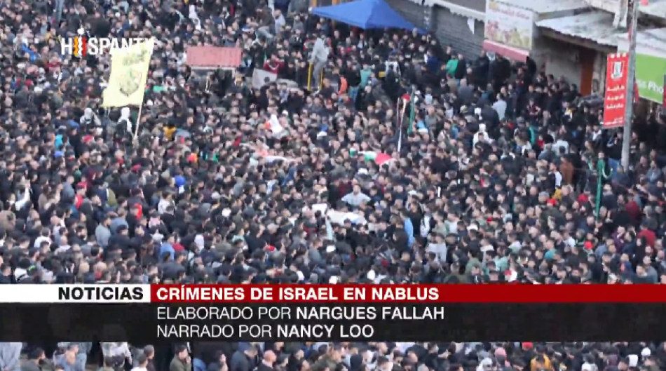 Palestinos asisten a funeral de víctimas de ataque israelí en Nablus