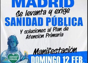 La FRAVM llama a desbordar el centro de Madrid este domingo en defensa de la sanidad pública