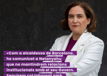 Barcelona suspende relaciones con el régimen de ‘apartheid’ israelí