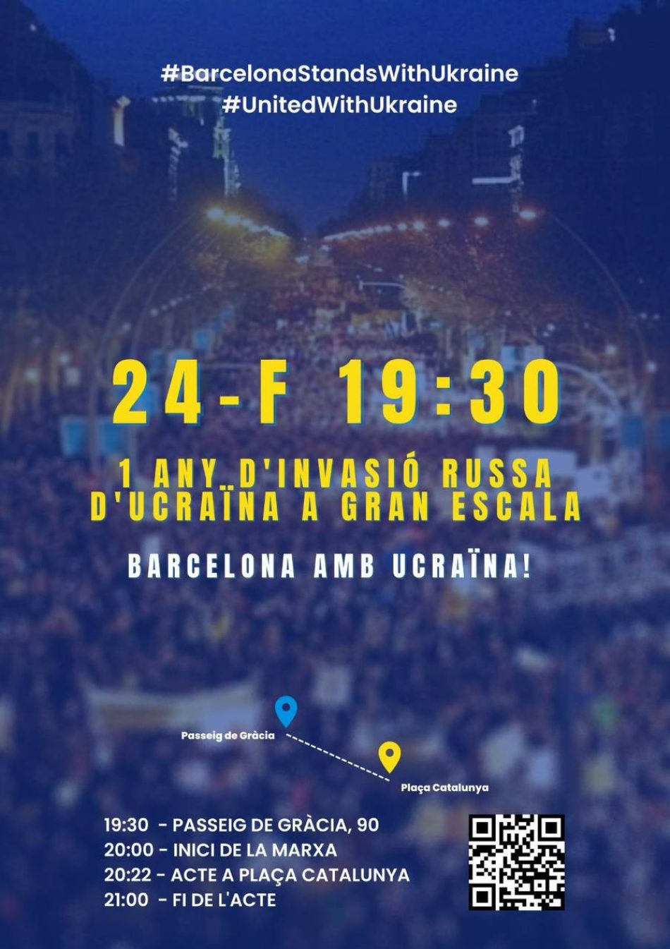 Manifestació / concentració Barcelona amb Ucraïna: 24/25-F