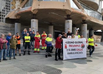 CGT se concentró frente a la Asamblea Regional de Murcia para exigir que el SMS y Hozono Global cumplan el PPT