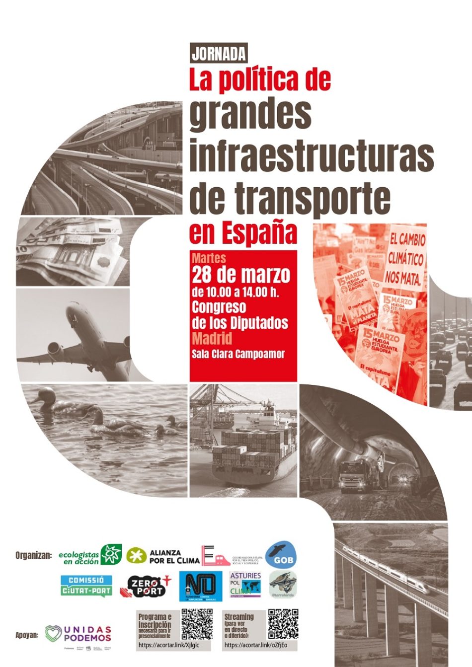 Jornada en el Congreso de los Diputados el 28-M: “La política de grandes infraestructuras de transporte en España”