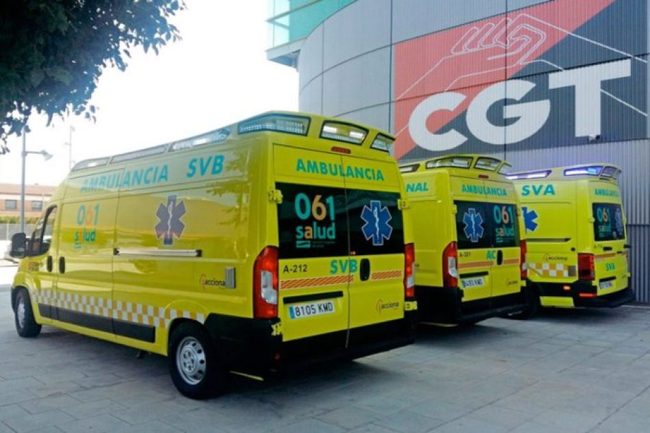 CGT convoca concentración en la Asamblea Regional de Murcia por incumplimientos servicio ambulancias Hozono Global: 22-M