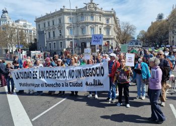 Más de 3000 personas se manifiestan en Madrid, en Cibeles, para reivindicar otra forma de hacer ciudad