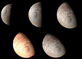 Nuevas imágenes de la volcánica luna Io de Júpiter