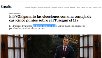 La manipulación del CIS de marzo contra Unidas Podemos en los medios