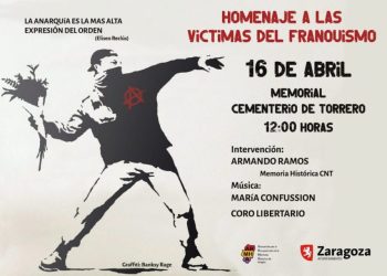 Homenaje a las víctimas del Franquismo en el Memorial Cementerio de Torrero (Zaragoza)