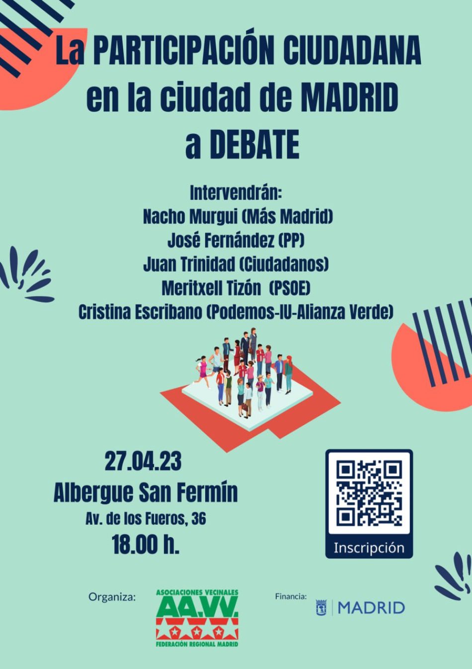 Debate sobre participación ciudadana con las candidaturas a alcaldía de Madrid