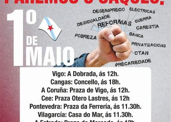 A CIG conmemorará o Primeiro de Maio baixo o lema “Paremos o saqueo! Emprego, salarios e pensións dignas