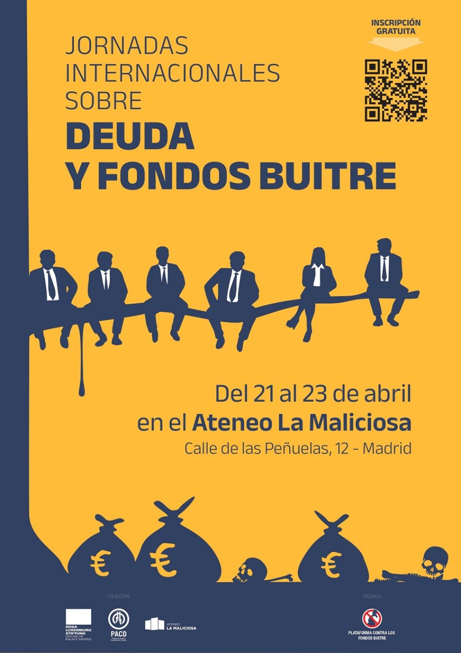 Jornadas internacionales sobre deuda y fondos buitre: Del 21 al 23 de abril en el Ateneo La Maliciosa de Madrid