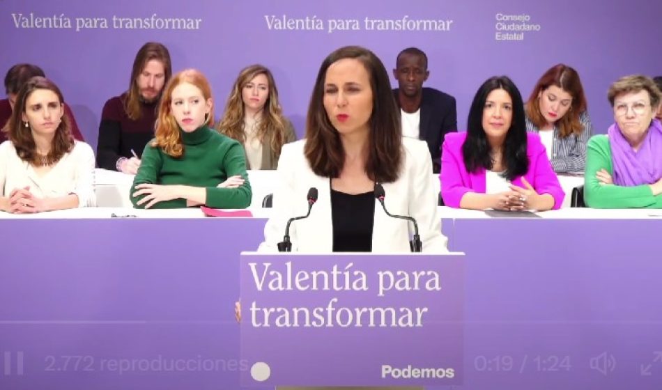 Ione Belarra: «Basta con que Podemos y Sumar firmemos una declaración con el compromiso de celebrar primarias abiertas»