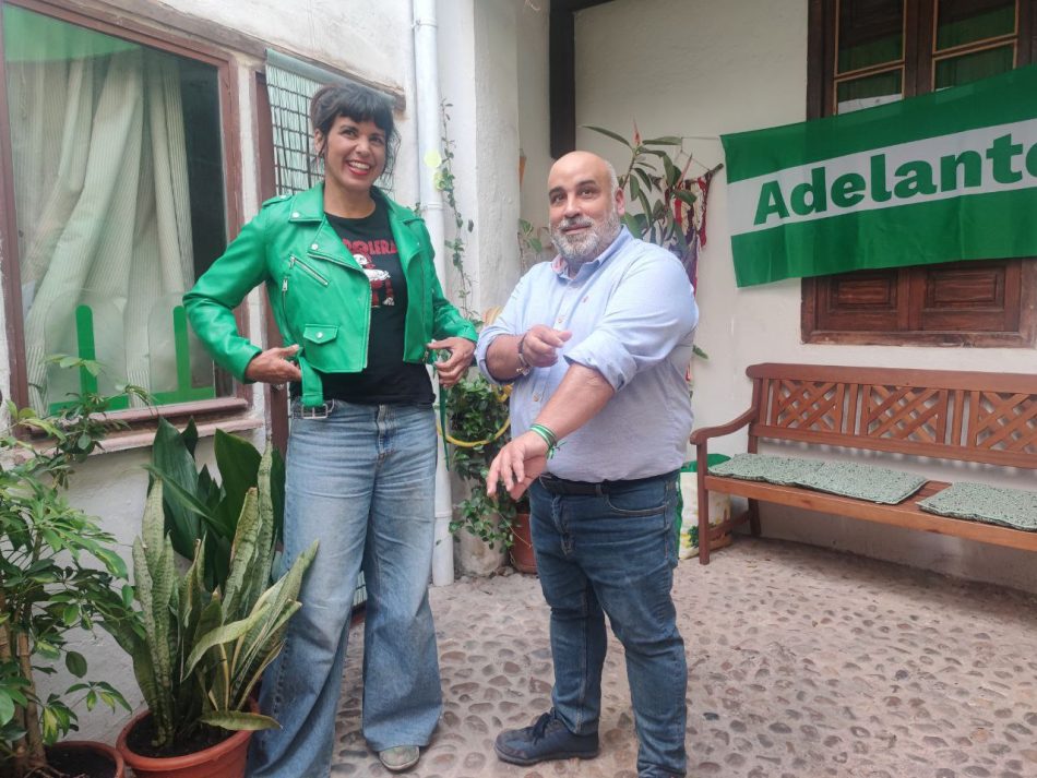 Teresa Rodríguez respalda a Sandro Mora, Adelante Andalucía,  “el candidato de los barrios de Córdoba”
