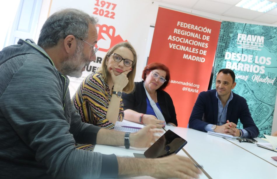 La FRAVM traslada a Roberto Sotomayor sus propuestas para transformar la capital