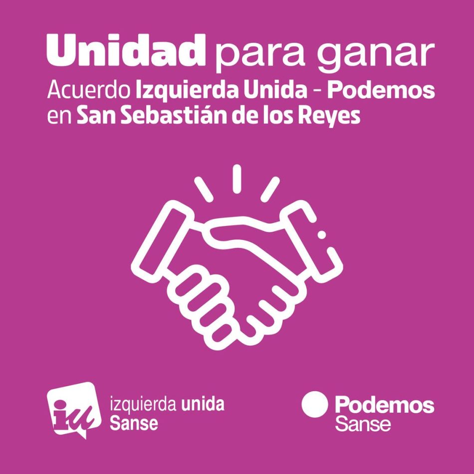 IU Sanse consigue un acuerdo con Podemos para las elecciones municipales de mayo y hace un llamamiento al resto de fuerzas progresistas para que se unan