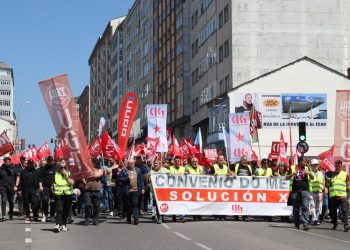 Manifestación histórica do metal de Lugo na terceira xornada de folga
