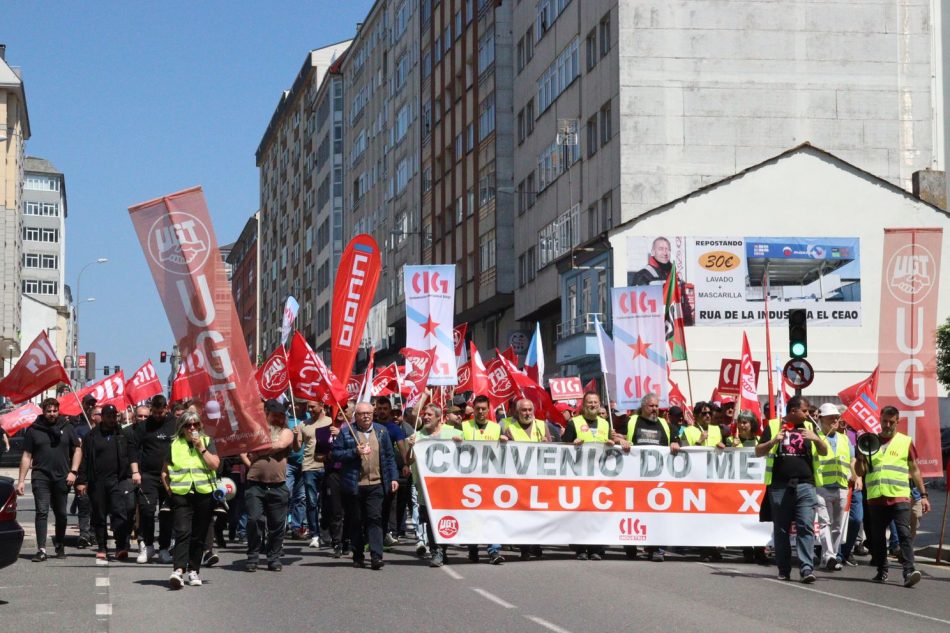 Manifestación histórica do metal de Lugo na terceira xornada de folga