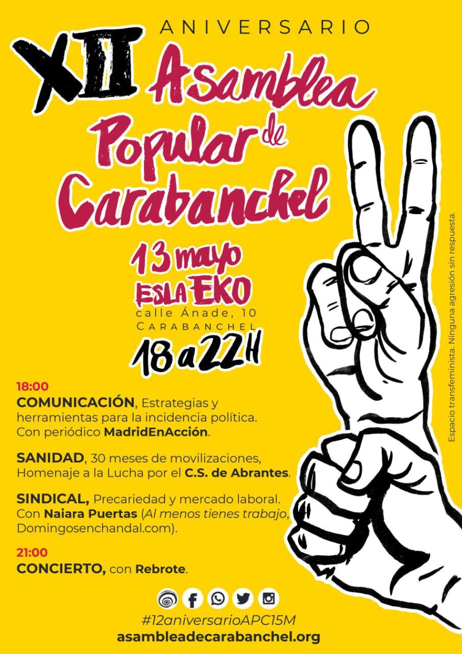 La Asamblea Popular de Carabanchel cumple doce años