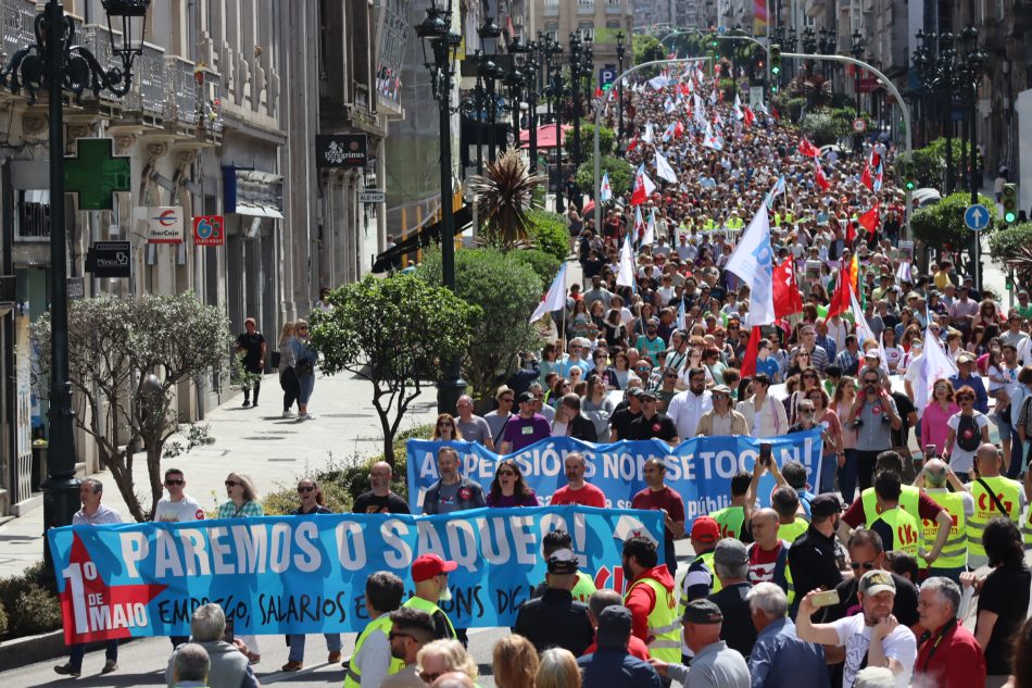 A clase traballadora galega toma as rúas no 1º de Maio convocada pola CIG para reclamar emprego, salarios e pensións dignas