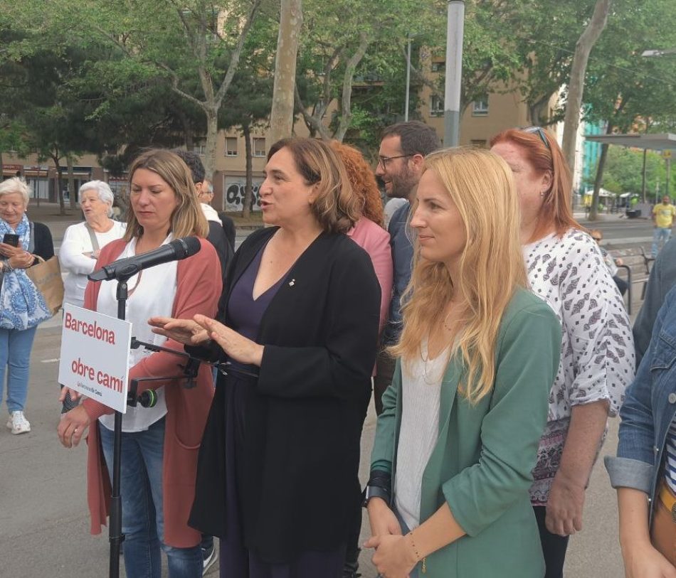 Aïda Llauradó i Ada Colau reivindiquen la unió del Trambaix i el Trambesòs